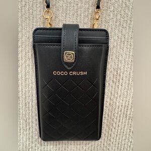 CHANEL Black Coco Crush smartphone holder crossbody